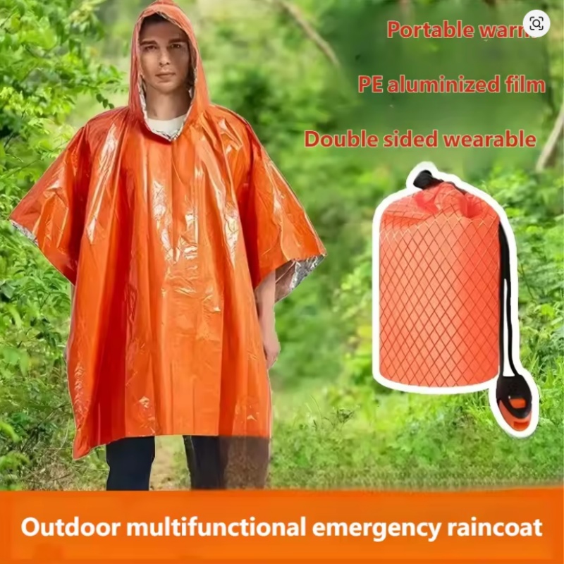 Survival Blanket Reflective - معطف طوارئ 4 قطع، بطانية عازلة