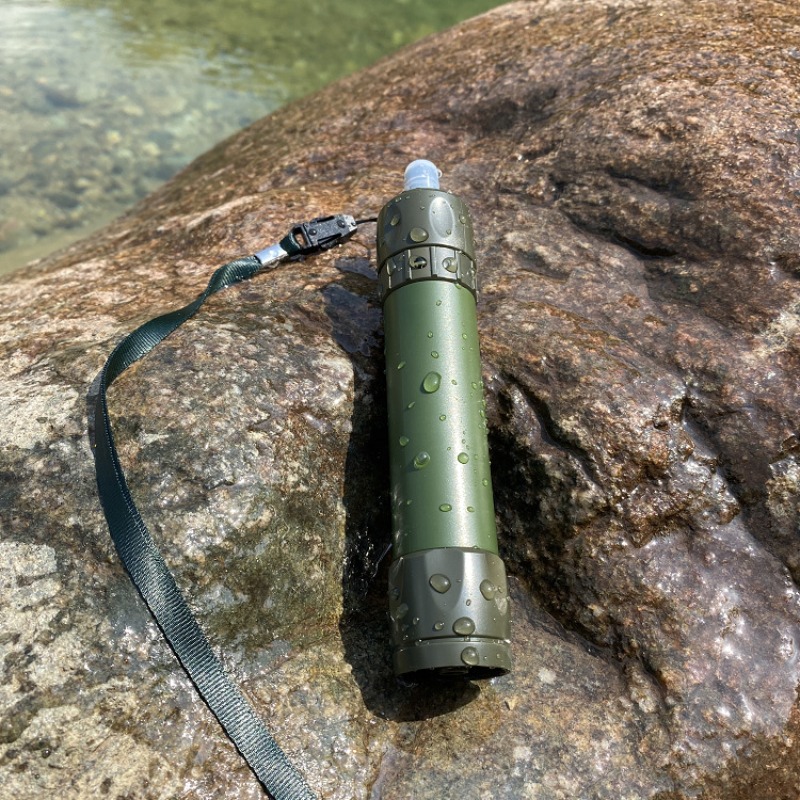 Water Purification Straw - قطعتان من قشة تنقية المياه للطوارئ،