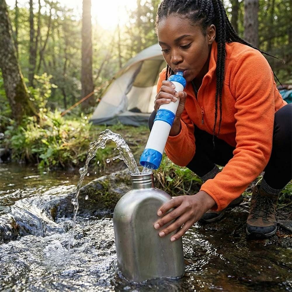 قشة تنقية المياه المصغرة للشرب - مراجعة Water Purification Straw وسعره