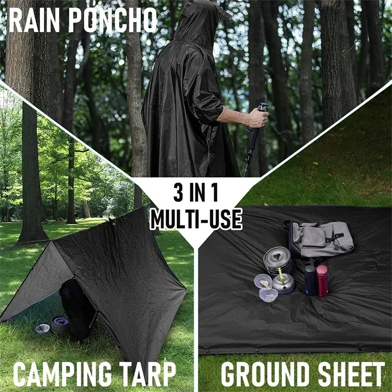 في الهواء الطلق 3 في 1 معطف وا - مراجعة Emergency Poncho Rain وسعره