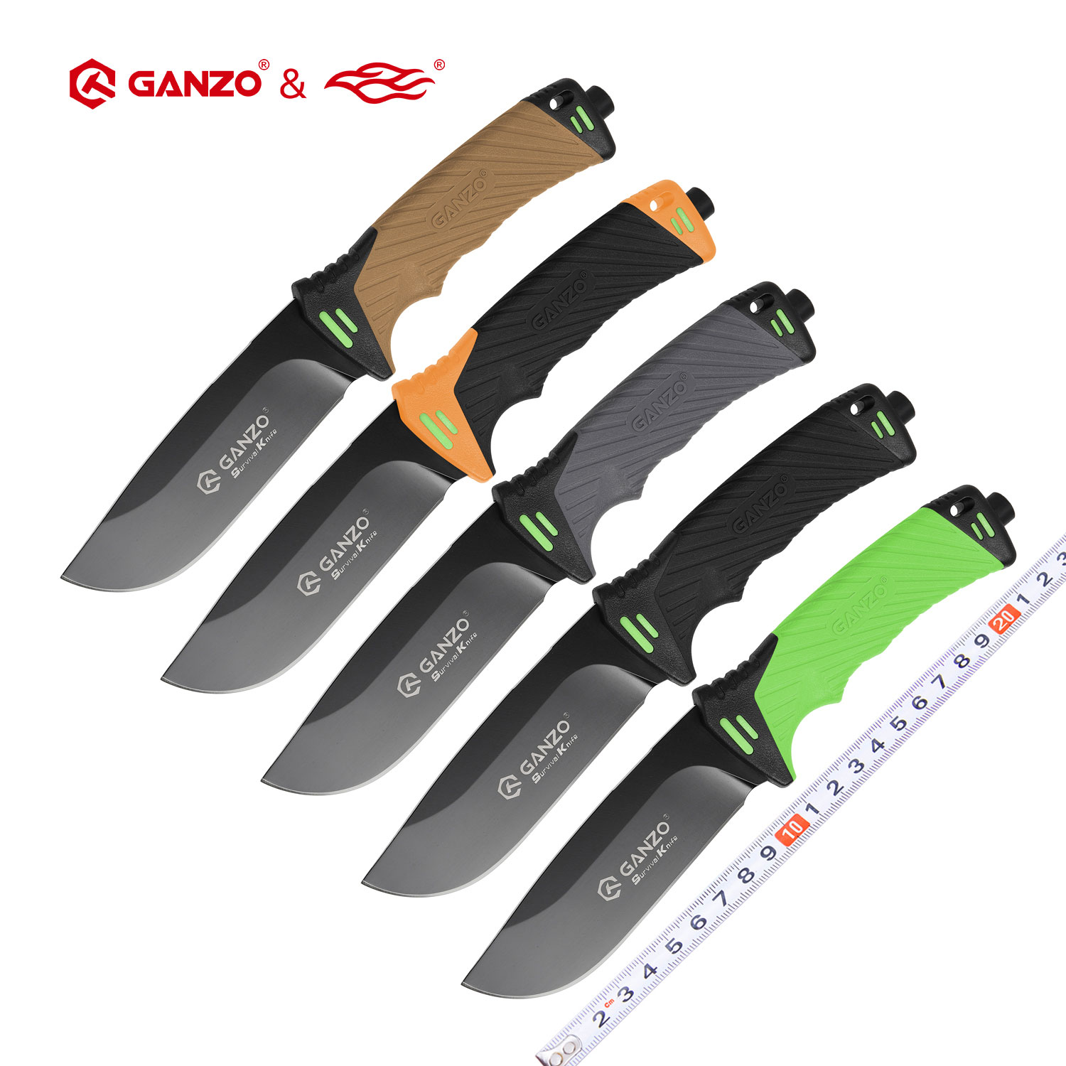 سكين غانزو G8012 ذو نصل ثابت ل - مراجعة Bushcraft Knife Fixed وسعره